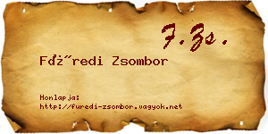 Füredi Zsombor névjegykártya
